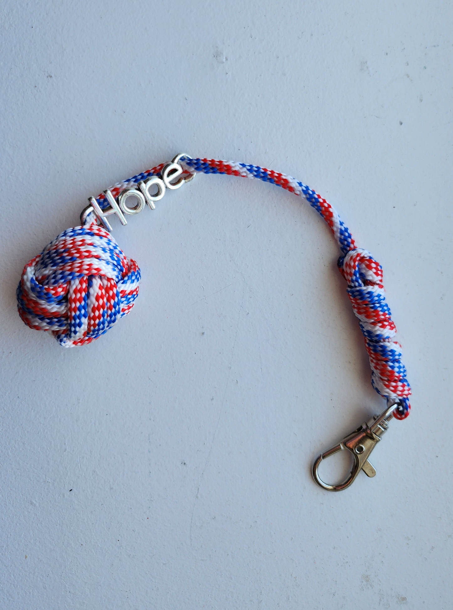 Red, White, & Blue Keychain w/ Charm